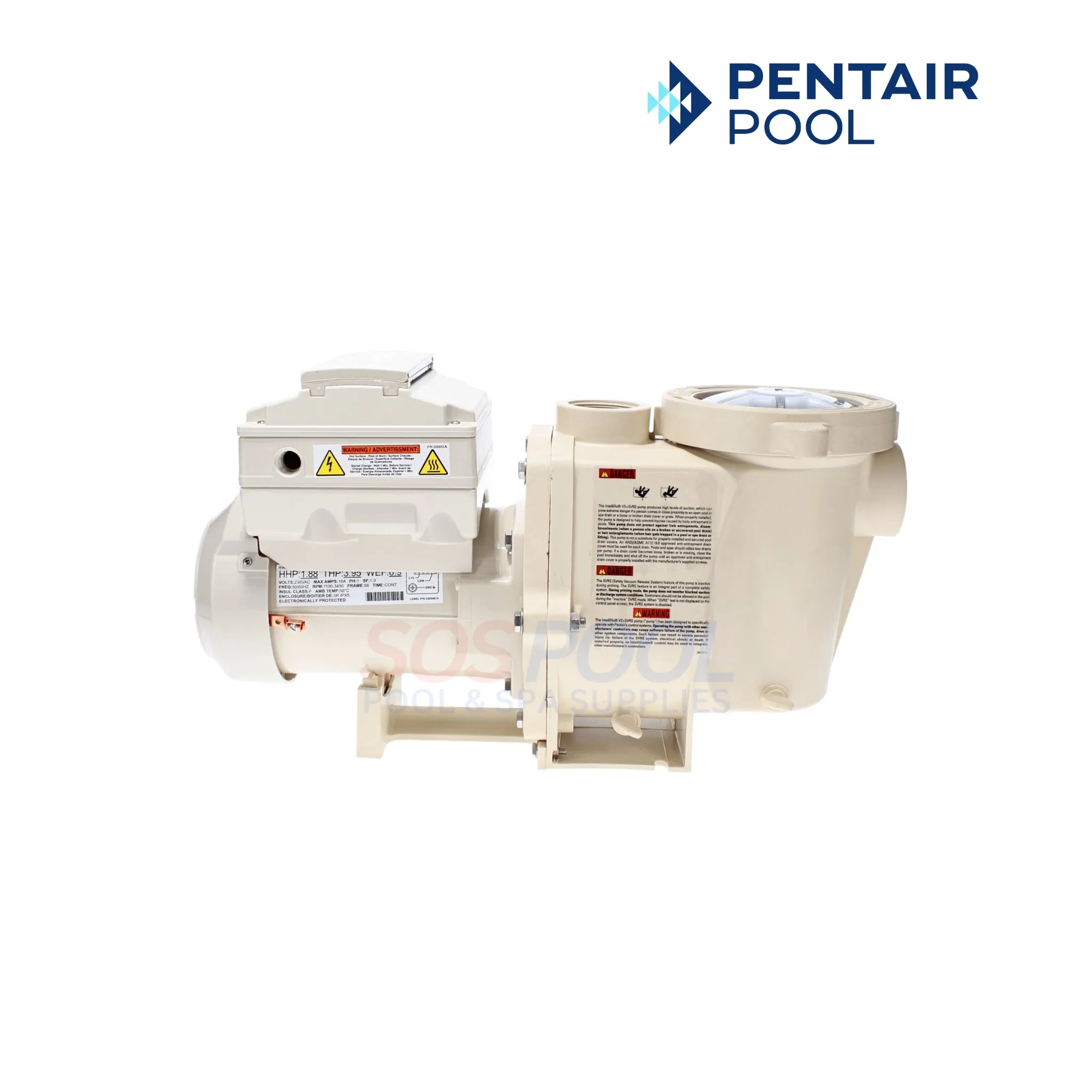 Pentair IntelliFlo VS SVRS 3 HP Pump | Variable Speed Pool Pump | 230V | EC-011057