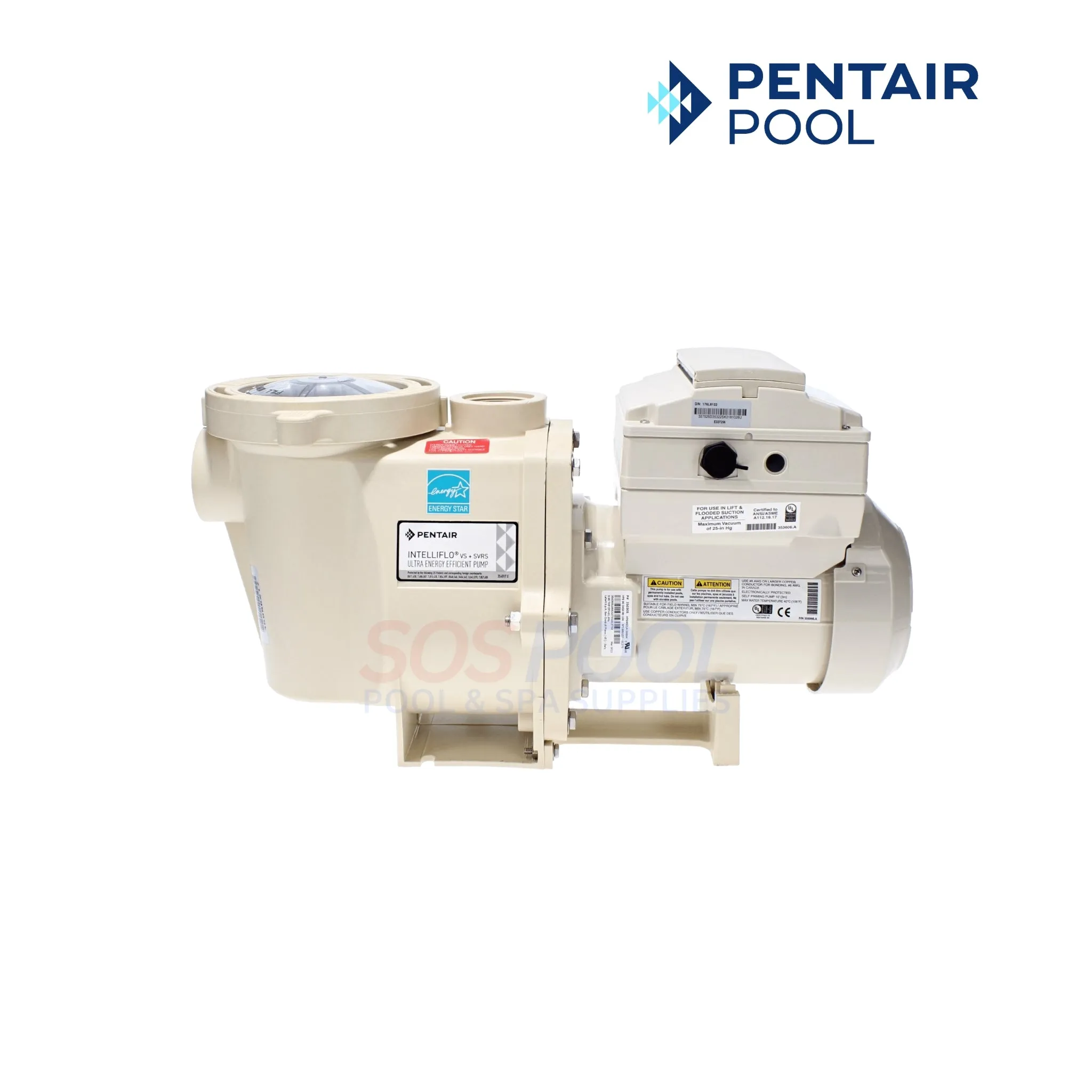 Pentair IntelliFlo VS SVRS 3 HP Pump | Variable Speed Pool Pump | 230V | EC-011057