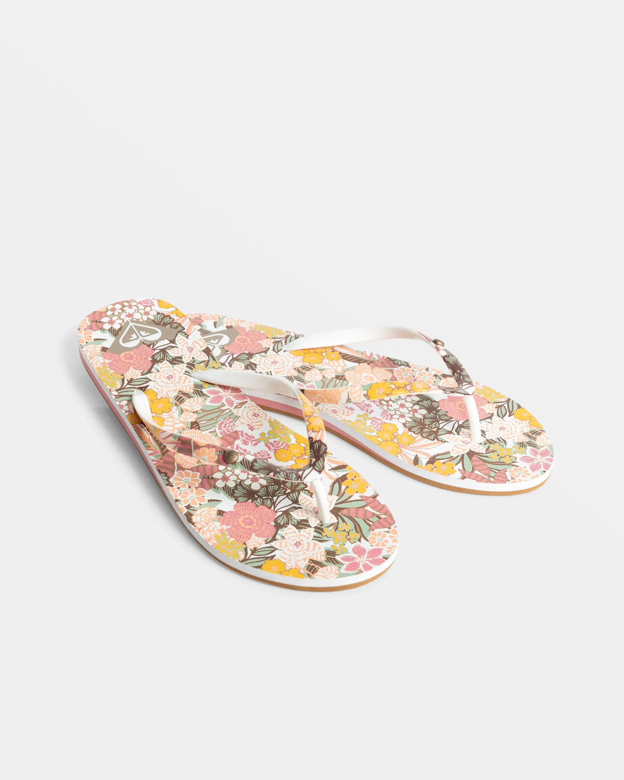 Portofino Flip-Flops - White/Light Brown