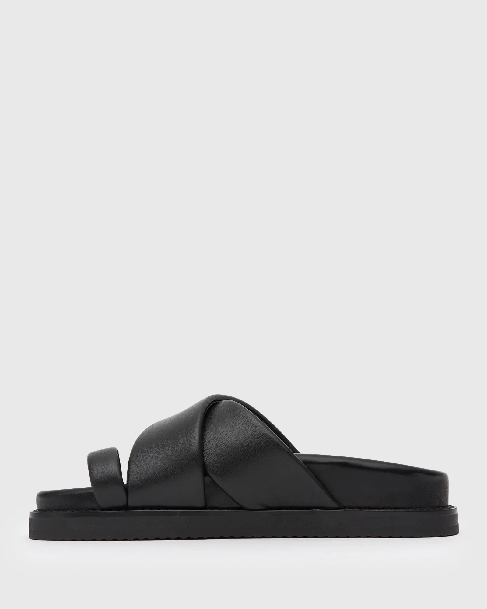 PRE-ORDER BERMUDA Leather Crossover Slide Sandals