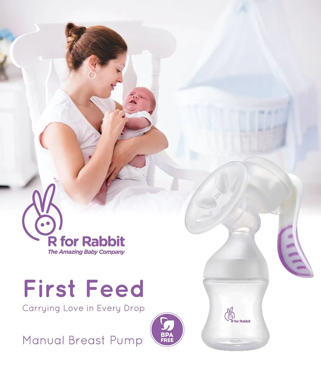 R for Rabbit First Feed Manual Breast Pump- Purple