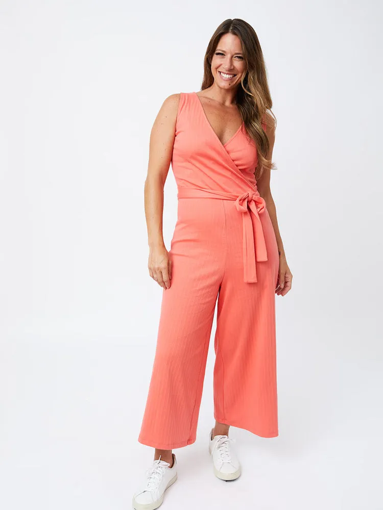 Rita Jumpsuit - Melon Rib Knit