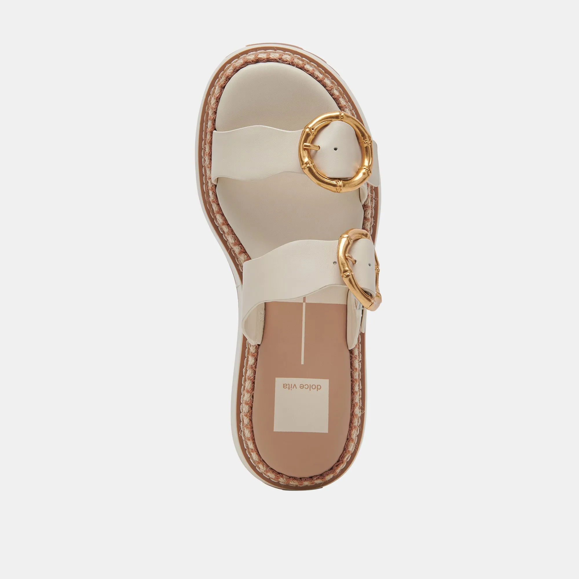 RYSHA SANDALS IVORY LEATHER