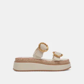 RYSHA SANDALS IVORY LEATHER