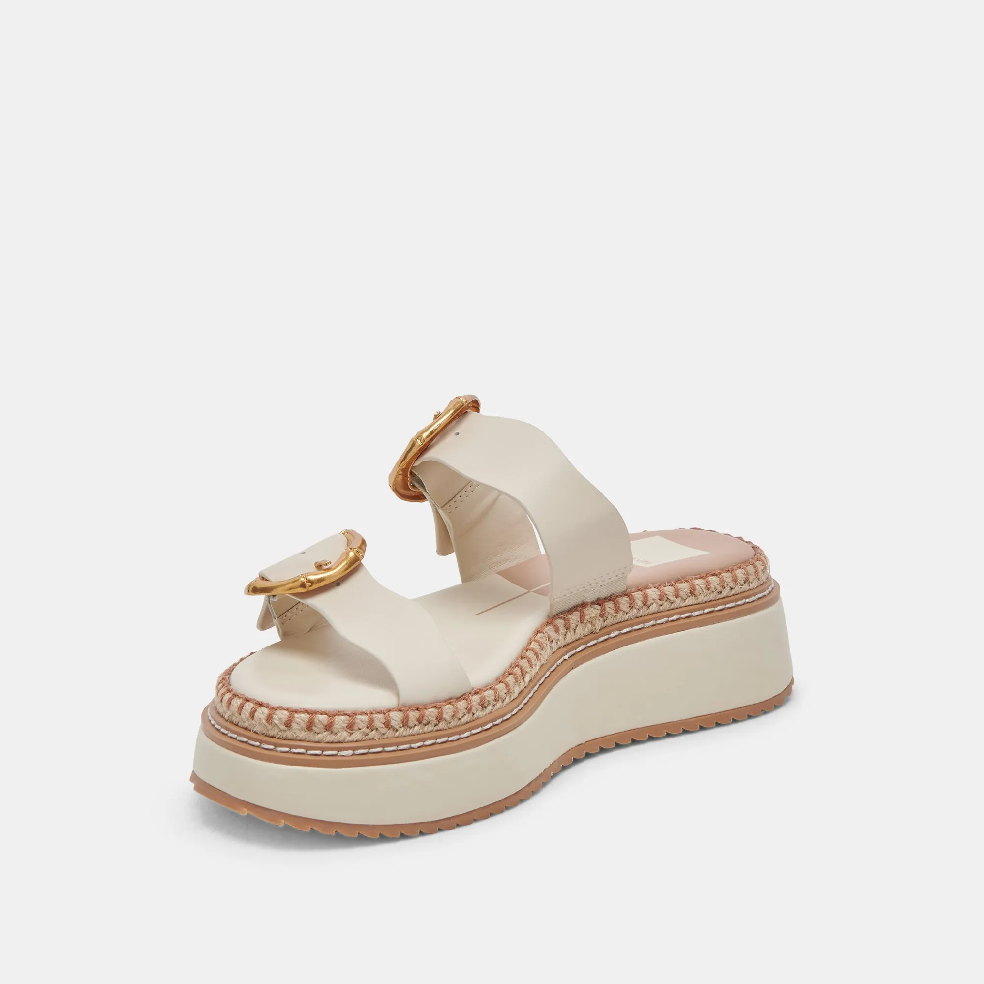 RYSHA SANDALS IVORY LEATHER