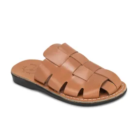 Sailor - Leather Braided Mule Slide | Tan