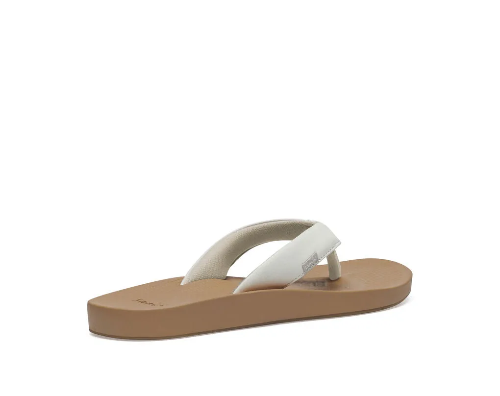 Sanuk Women's Cosmic Yoga Mat Flip Flop - White/Tan 1127391