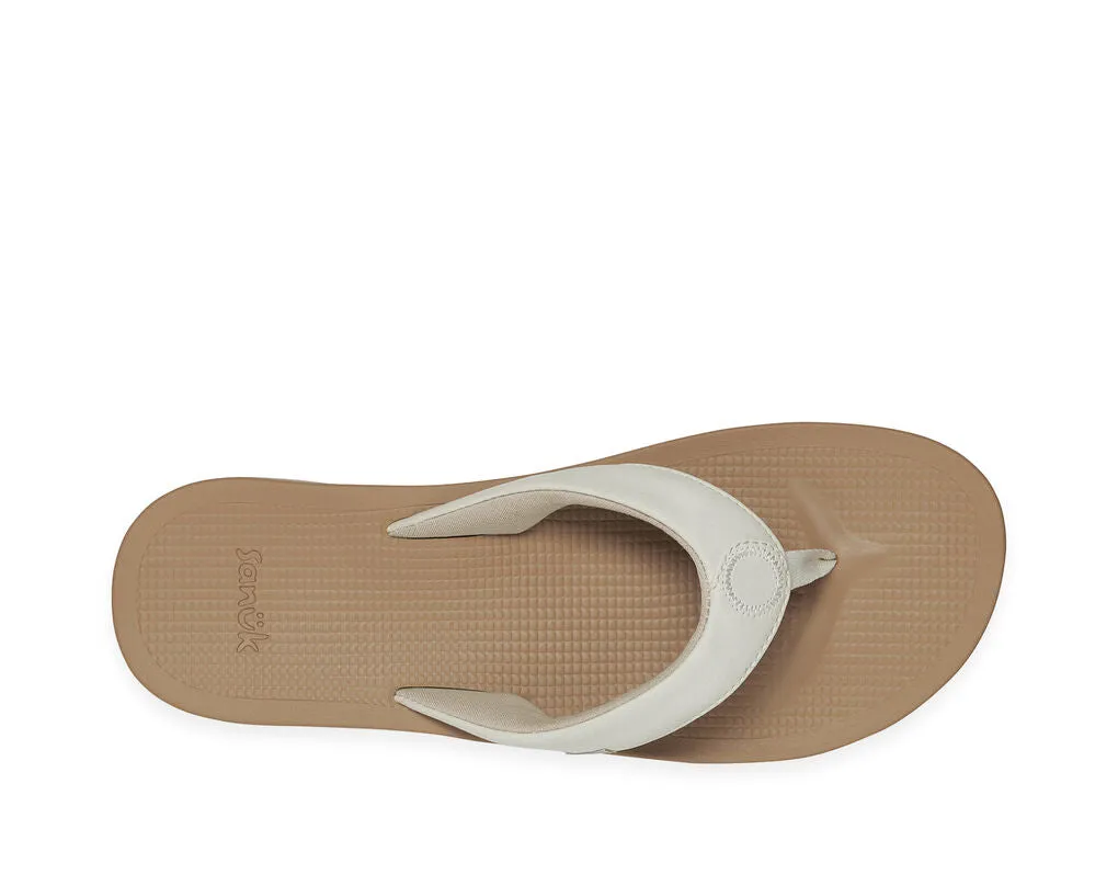 Sanuk Women's Cosmic Yoga Mat Flip Flop - White/Tan 1127391