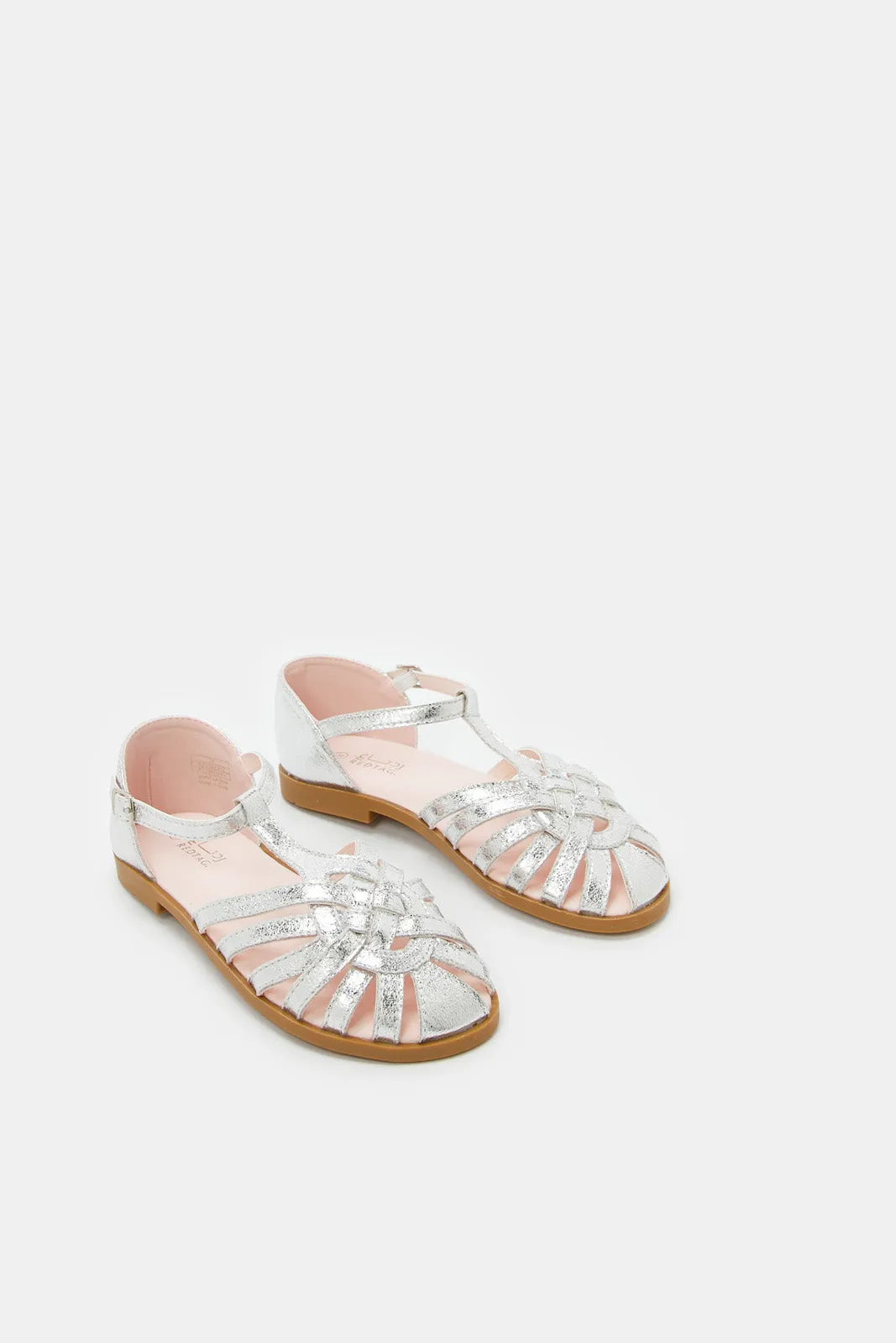 Senior Girls Silver Fisherman Sandal