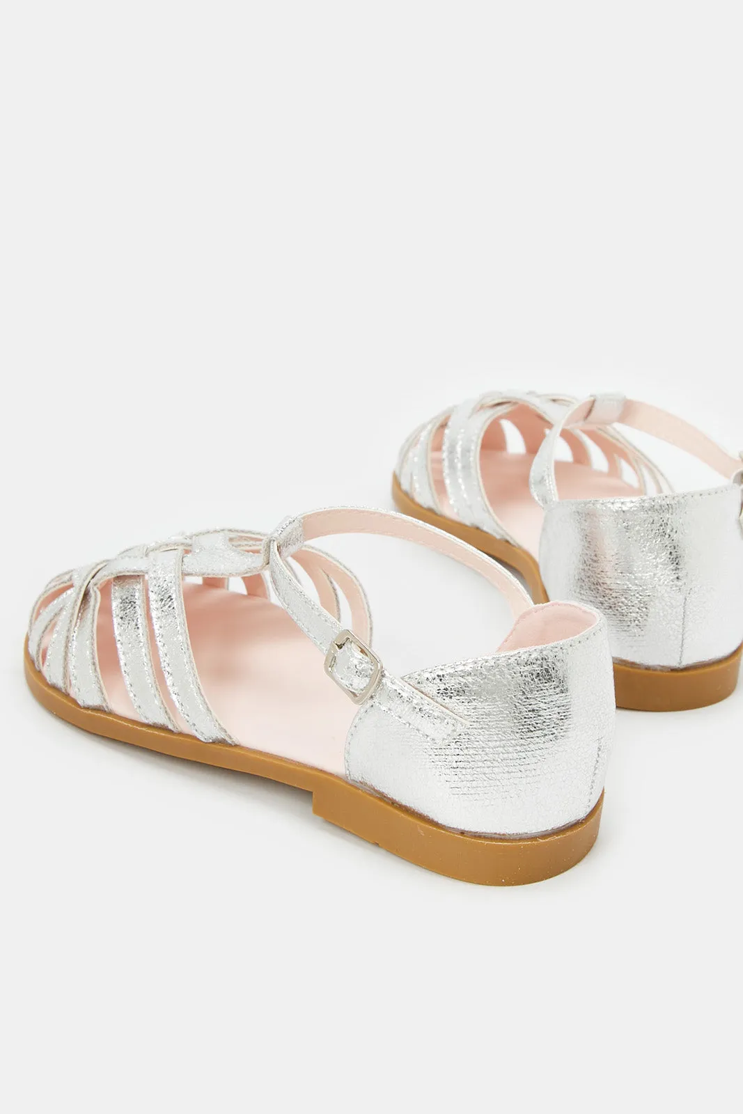 Senior Girls Silver Fisherman Sandal