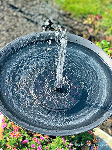 Solar Fountain, Solar Powered Bird Bath Fountain Pump with 4 Nozzles 1.4W Solar Panel Kit Water Pump, Outdoor Watering Submersible Pump for Pond, Pool, Garden, Fish Tank