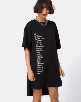 Step Hem 'Art Expression' Oversized T-Shirt Dress