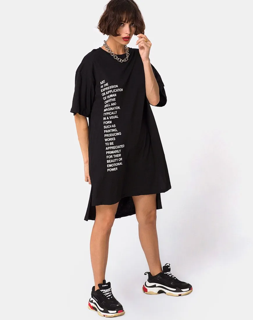 Step Hem 'Art Expression' Oversized T-Shirt Dress