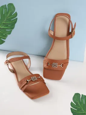 Tan PU Flats Sandals (TC-ST-005-TAN)