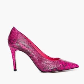 The Queen Fuchsia Pythn Leather Pump Women Shoe