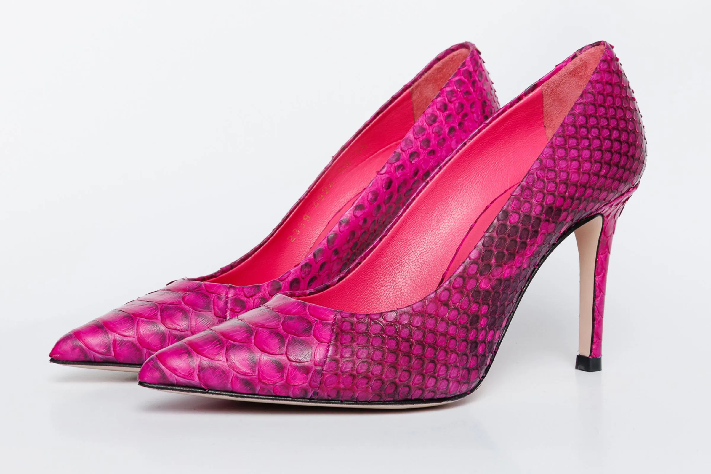 The Queen Fuchsia Pythn Leather Pump Women Shoe