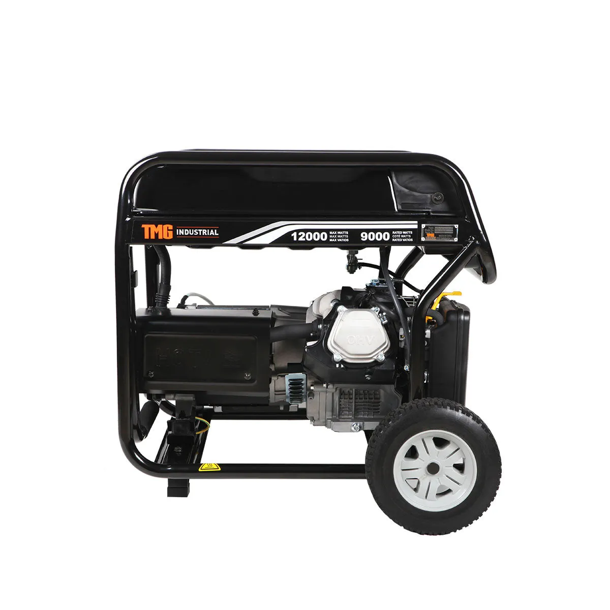 TMG Industrial 12,000 Watt Gasoline Generator, Electric Start, 7-Hour Run Time, 120V/240VAC, TMG-12000GE