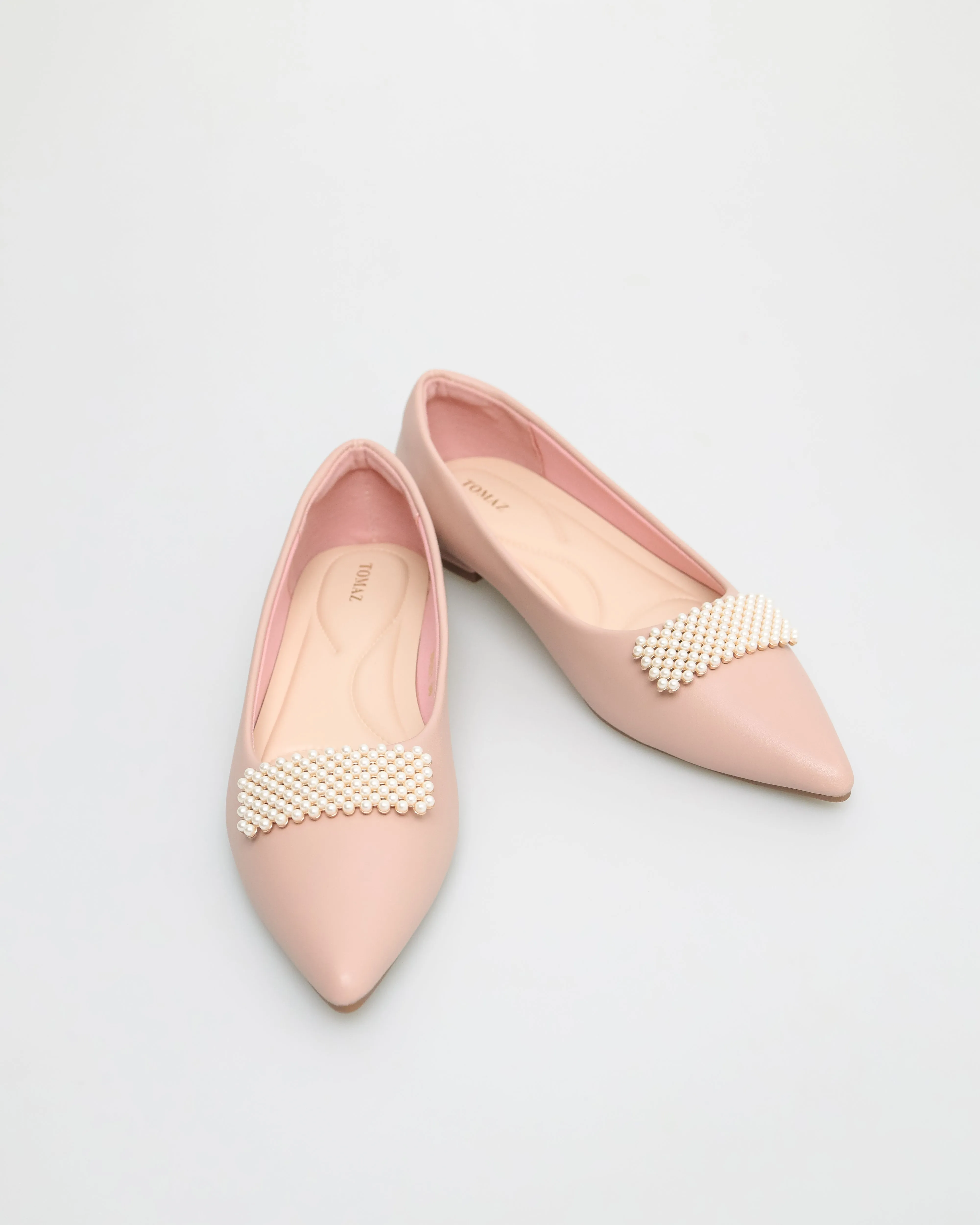 Tomaz NN201 Ladies Pointed-Toe Flats (Pink)