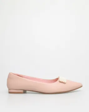 Tomaz NN201 Ladies Pointed-Toe Flats (Pink)