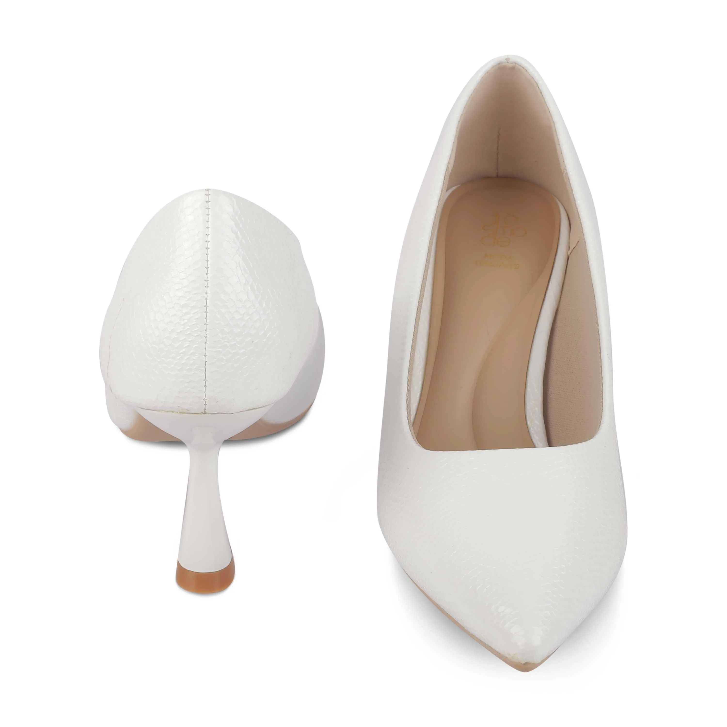 Tresmode Dussel White Women's Dress Pumps