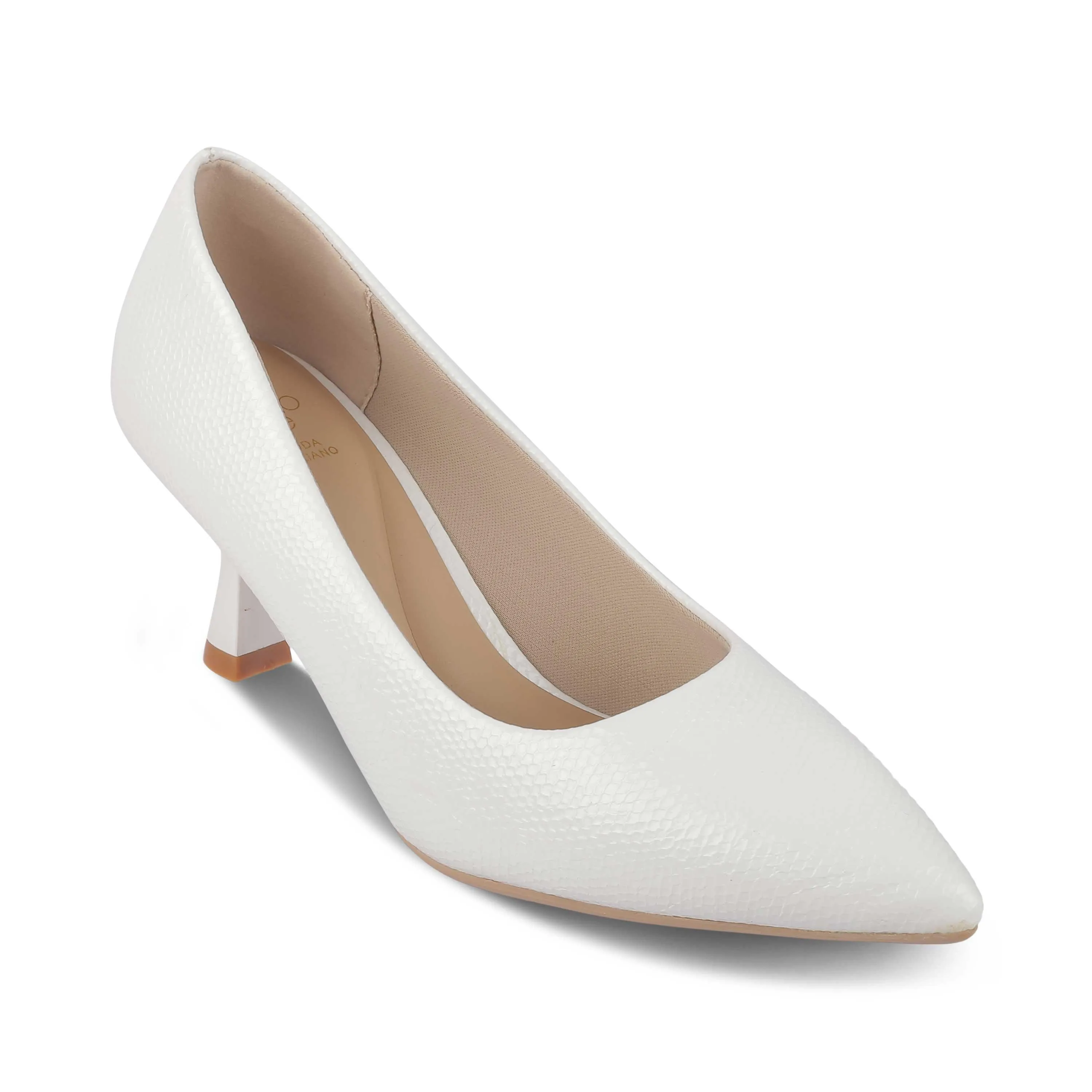 Tresmode Dussel White Women's Dress Pumps