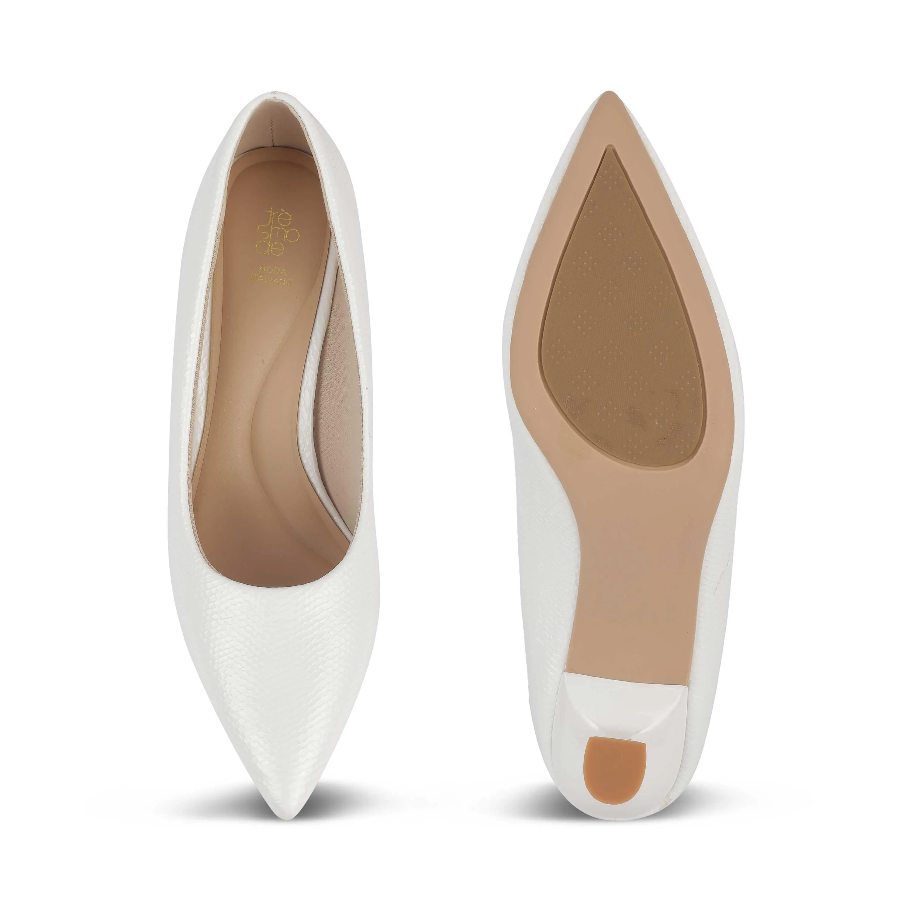 Tresmode Dussel White Women's Dress Pumps