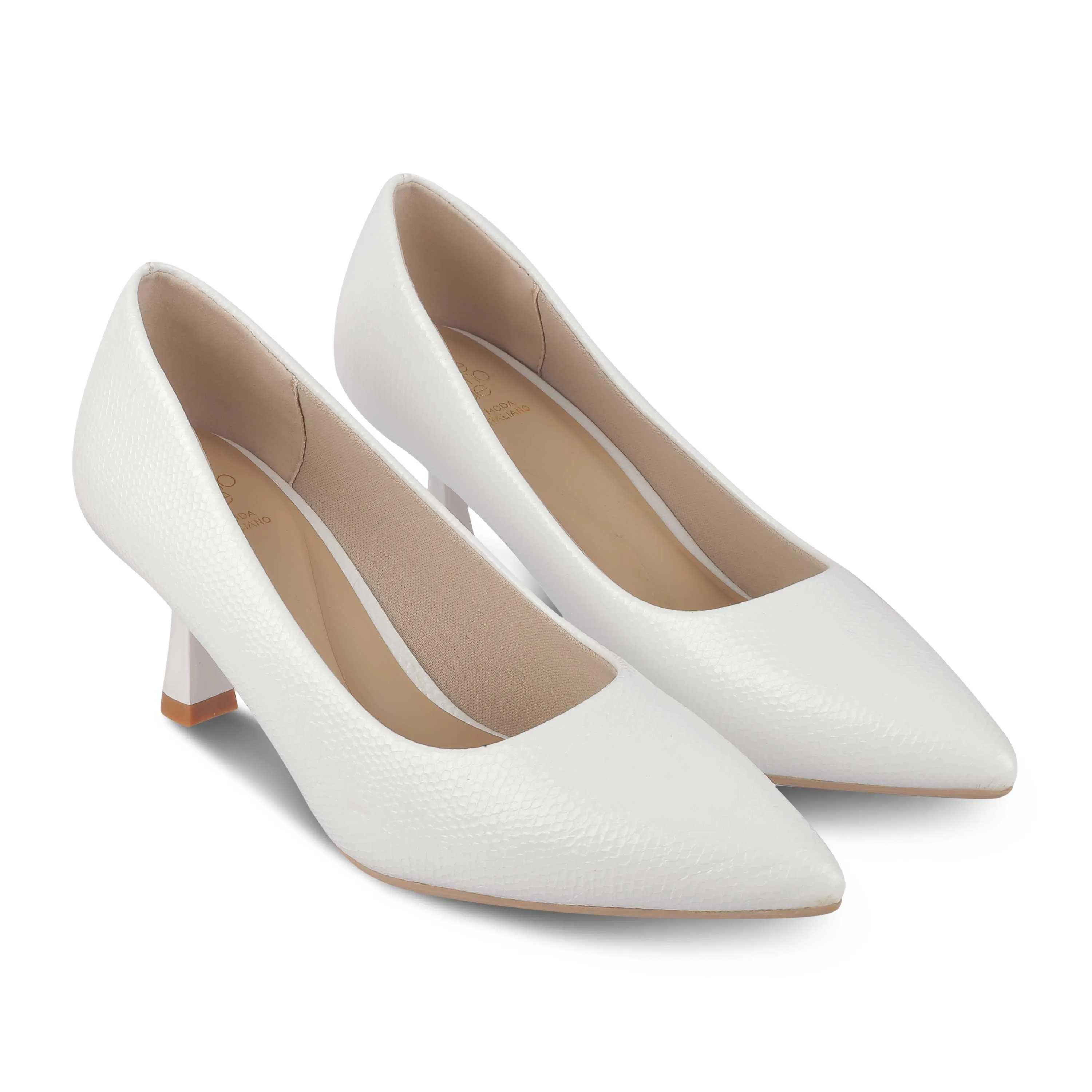 Tresmode Dussel White Women's Dress Pumps