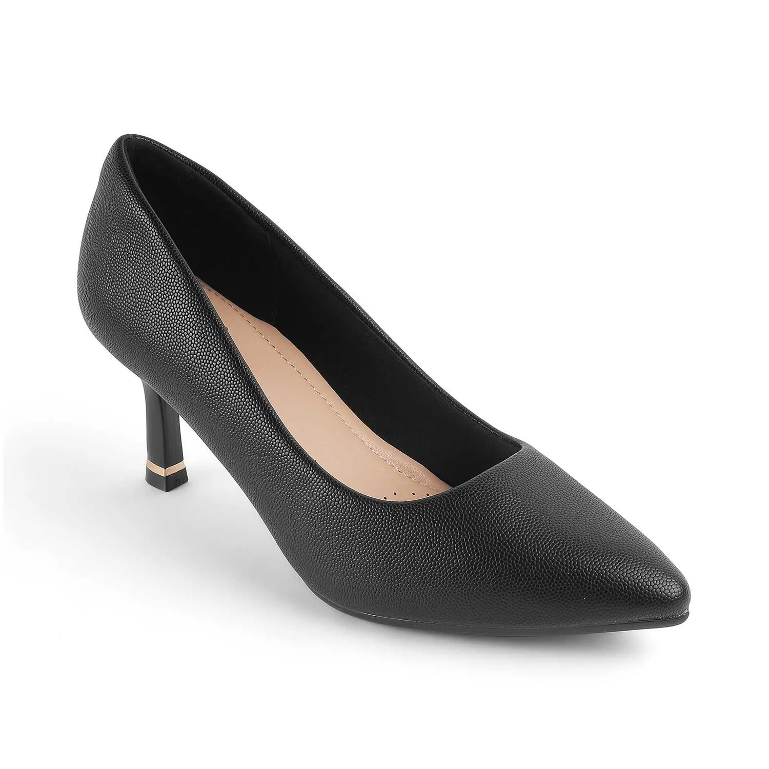 Tresmode Triango Black Women's Dress Pumps