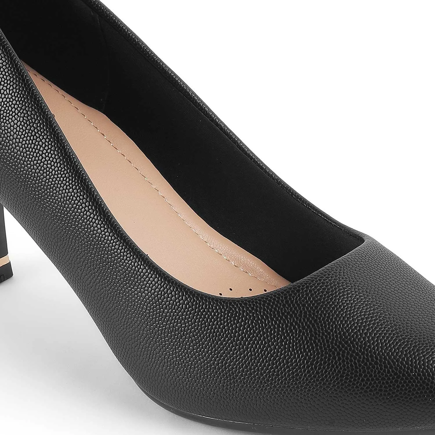 Tresmode Triango Black Women's Dress Pumps