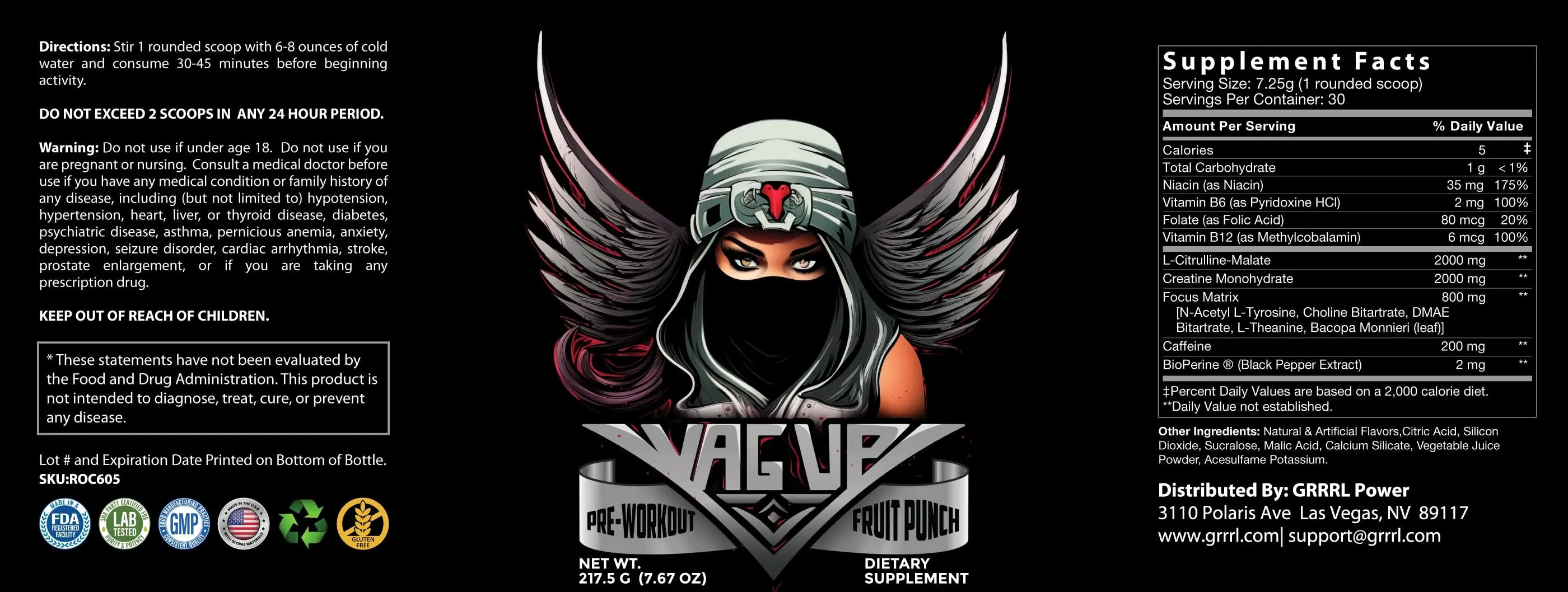 Vag Up Classic Pre-Workout - Fruit Punch