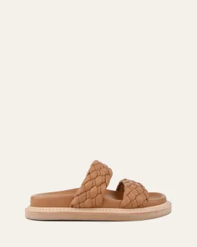 VEGA FLAT SANDALS TOFFEE LEATHER