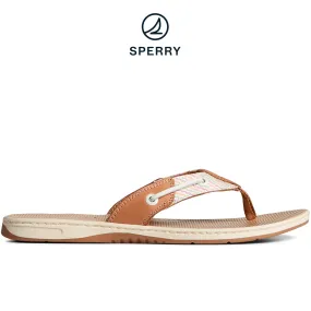 Women's Seafish Resort Leather Flip Flop Sahara (STS88818)