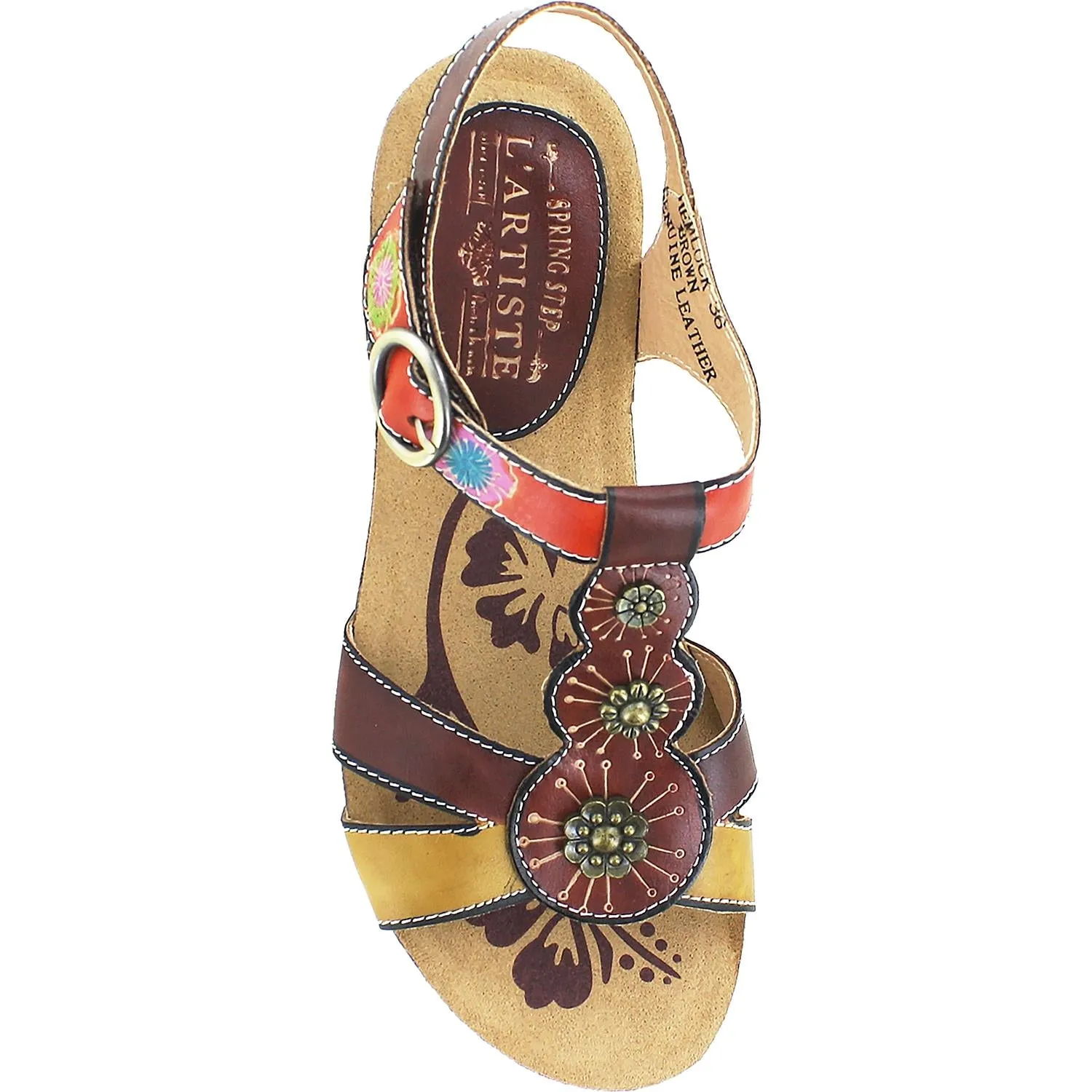 Women's Spring Step Hemlock Brown Multi Leather